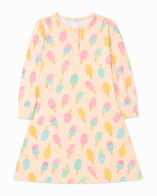 Popsicles Nightgown, Long Sleeve Mid Length
