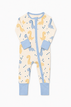 Dinosaurs Onesie, Foldover Feet, Long Sleeve Long Pants