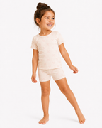 Bows 2 Piece Pajama Set, Short Sleeve Short Pants
