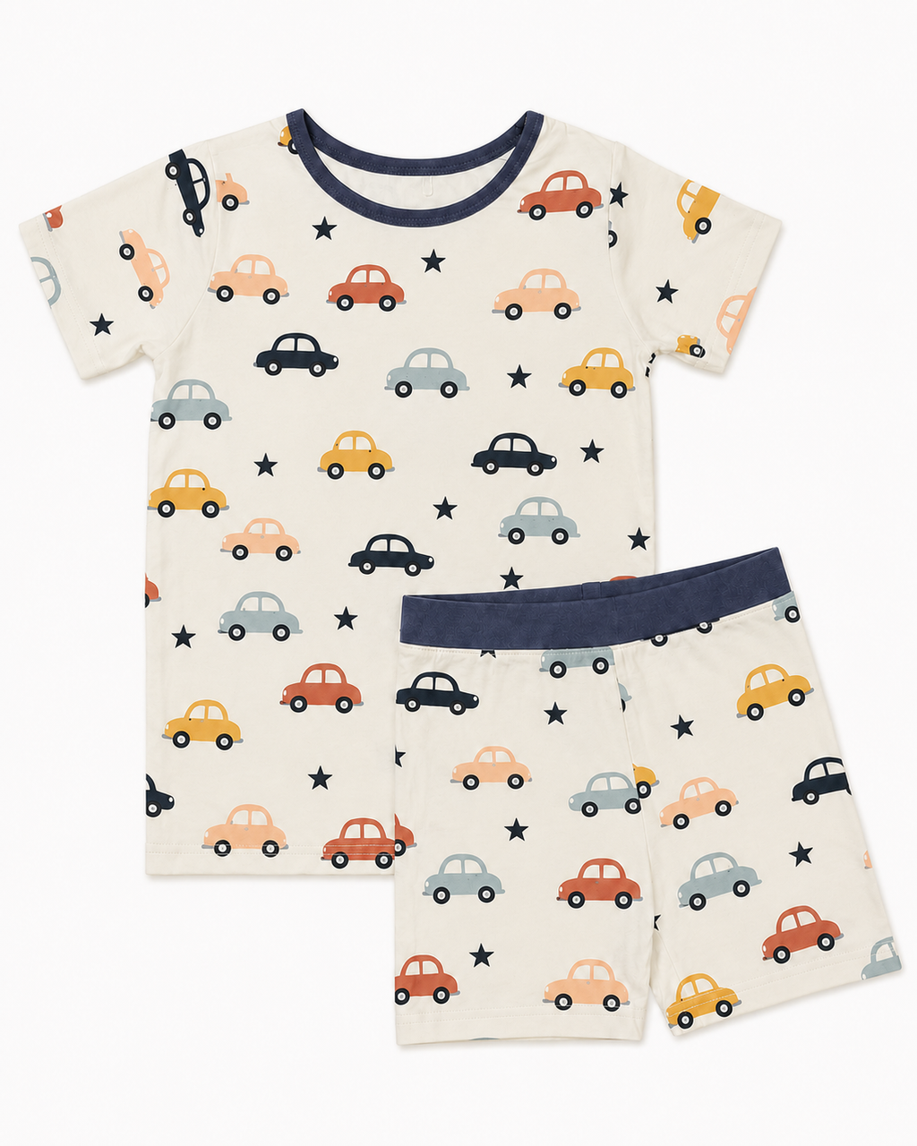 Cars 2 Piece Pajama Set, Short Sleeve Short Pants