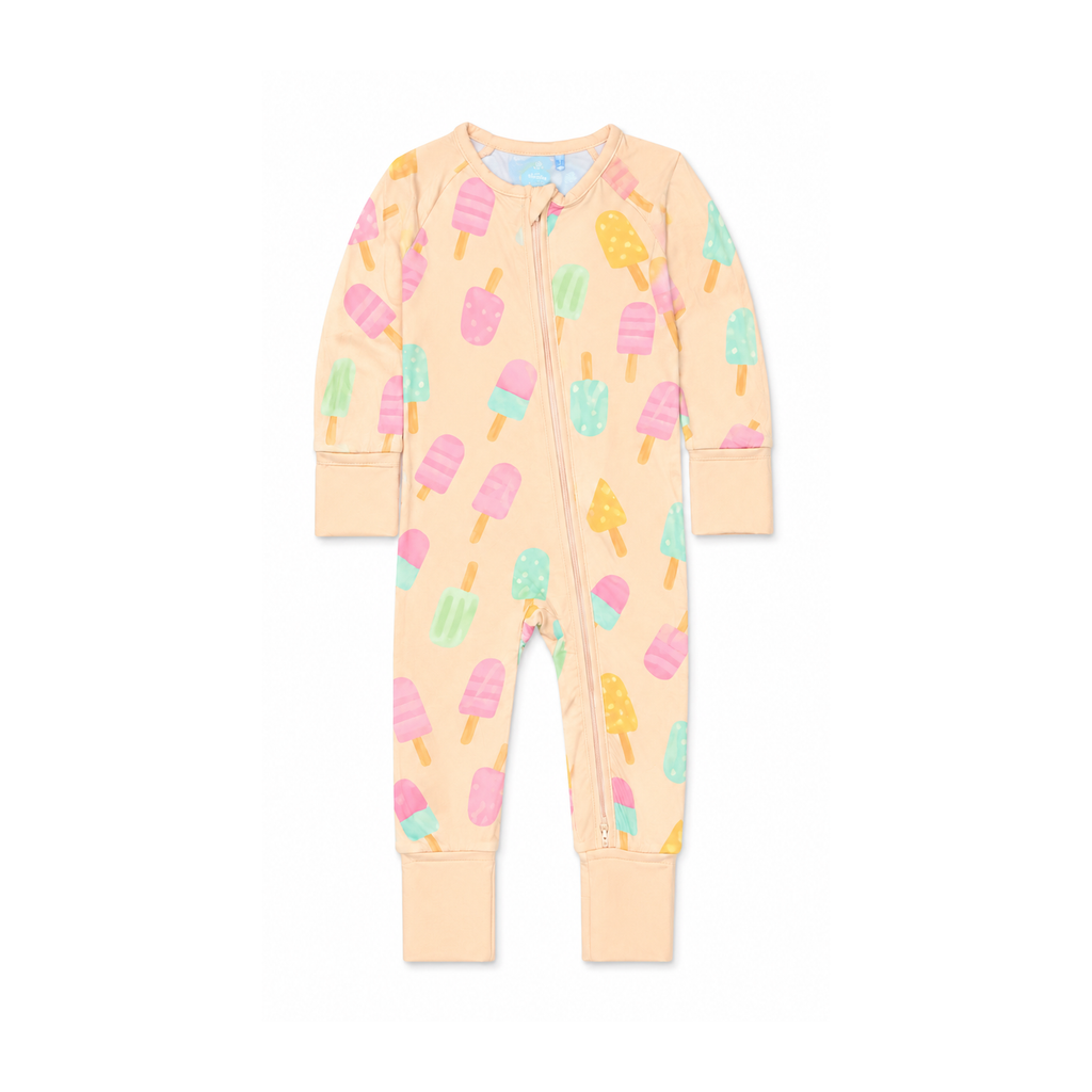 Popsicles Onesie, Foldover Feet, Long Sleeve Long Pants